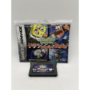 Sponge Bob Square Pants, Lights Camera Pants Nintendo Game Boy Advance Manual